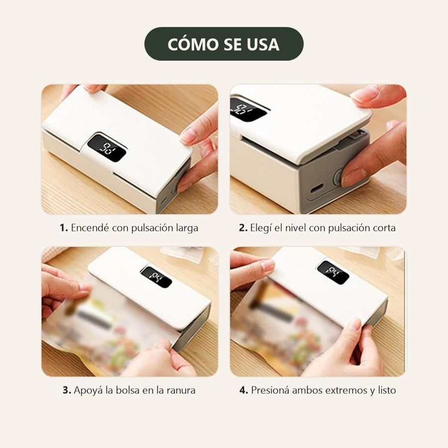 Cómo se usa la selladora Haven en 4 pasos
