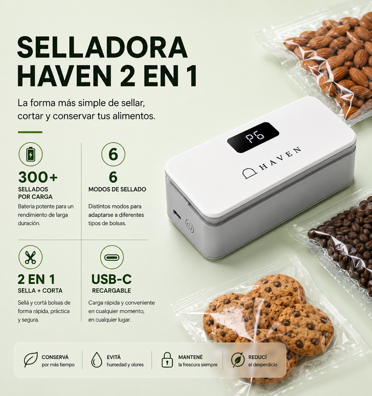 Selladora Térmica Haven 2 en 1